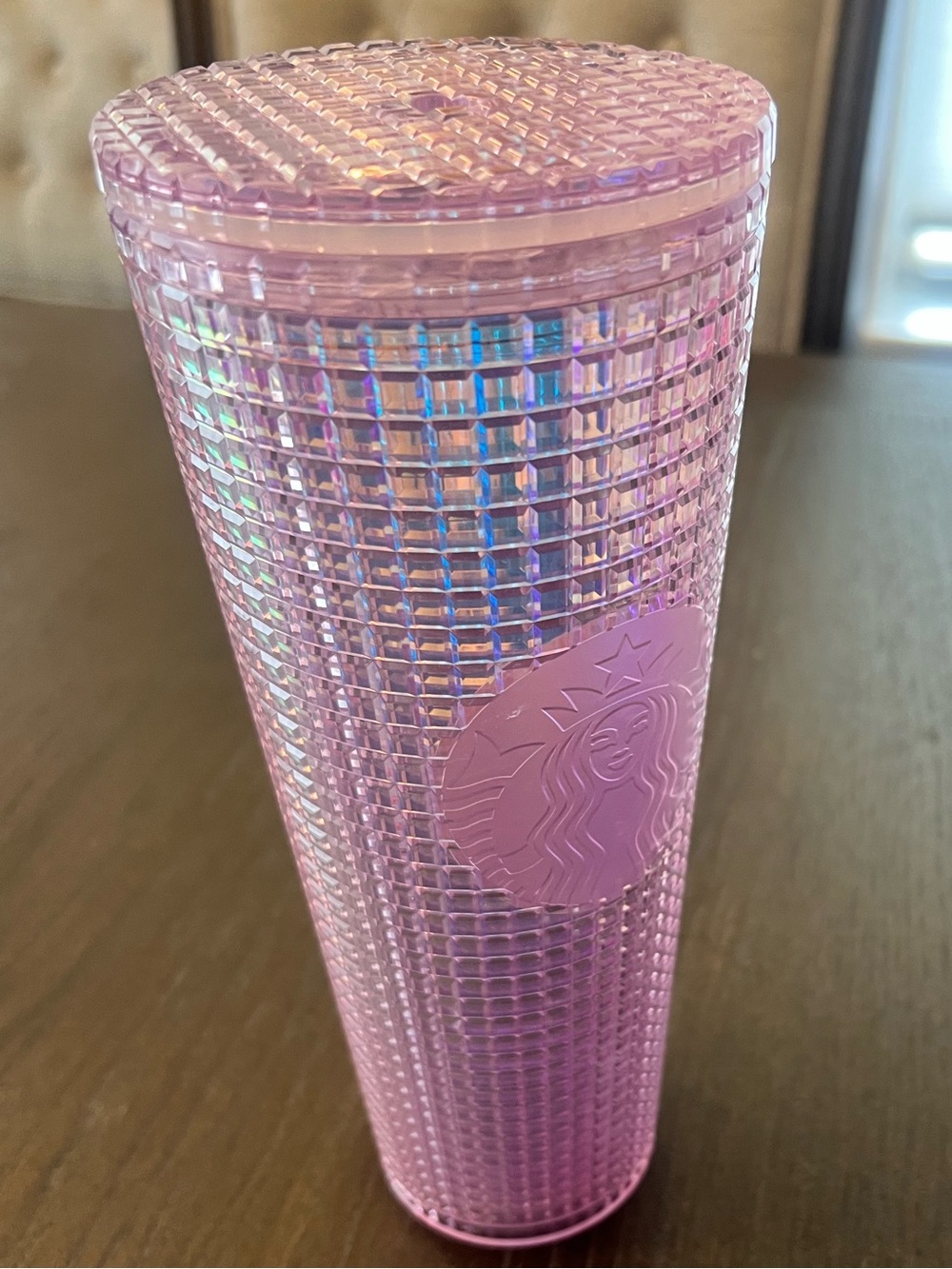 NEW Starbucks Pink Grid Disco Holiday 2020 Cold Cup Tumbler 24oz